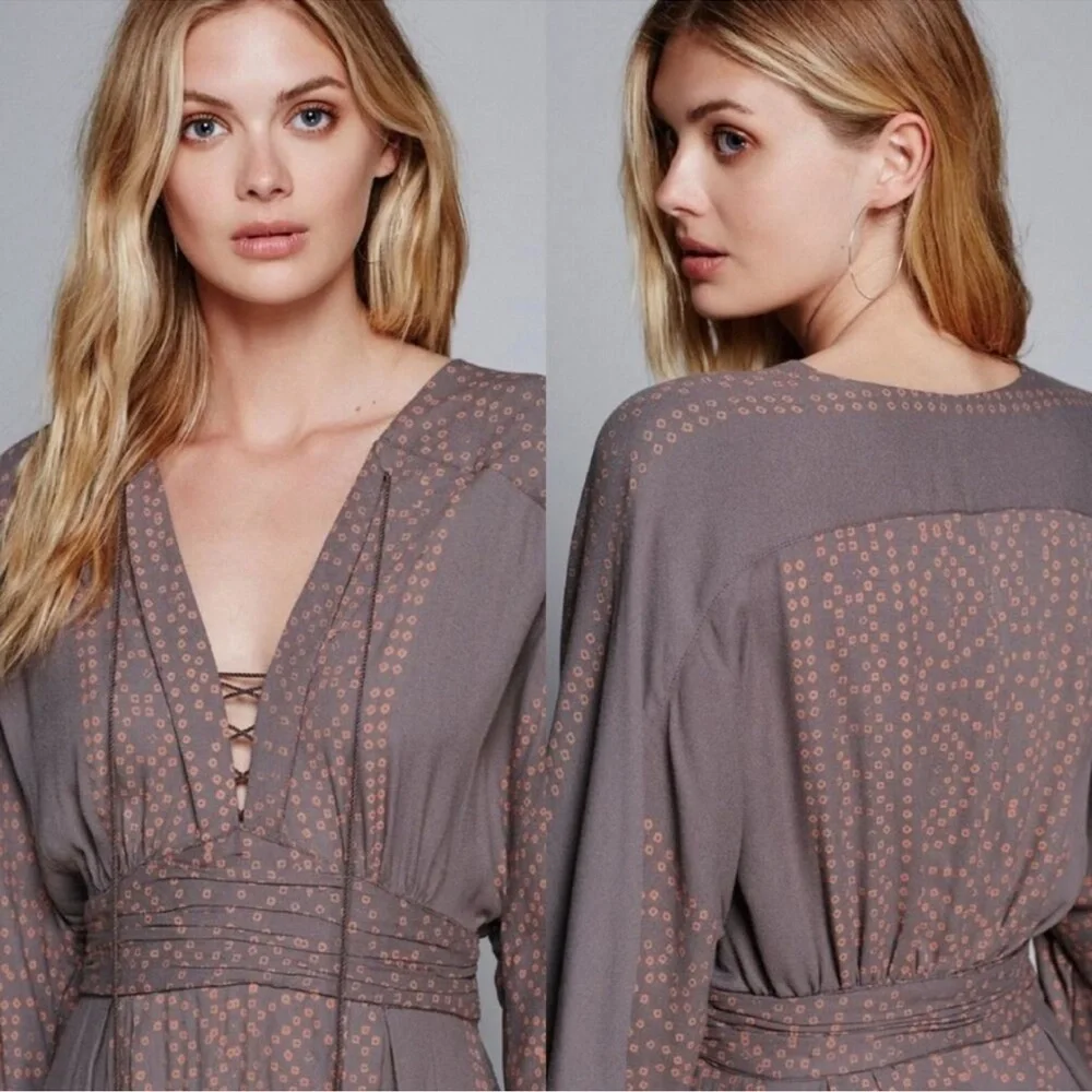 NWT Free People Modern Kimono Dress Sz 6 - Picture 4 of 13